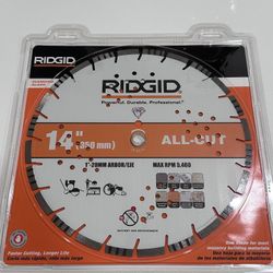RIDGID 14” All-Cut Segmented Rim Diamond Saw Blade – New