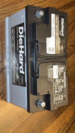 Car Battery DieHard Platinum AGM Battery : H8 Group Size, 900 CCA, 1000 CA, 160 Minute Reserve Capacity