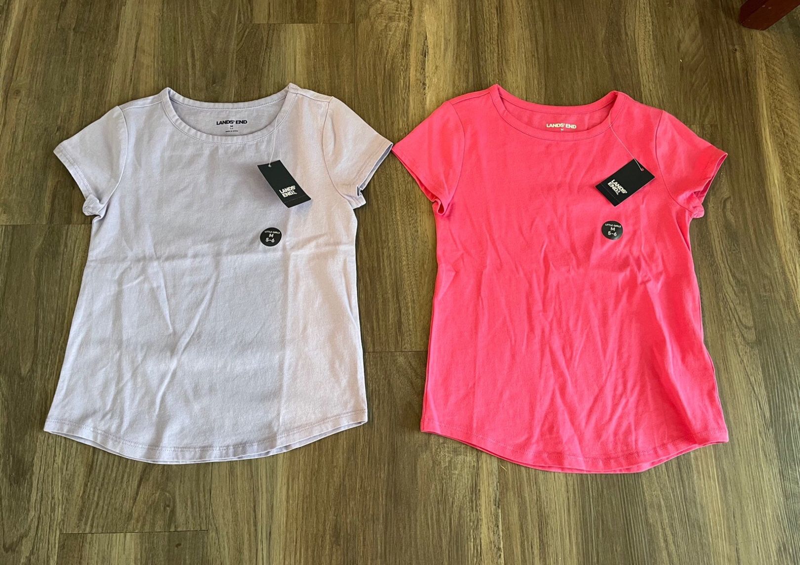 New - Lands End girl’s shirts, sizes 5-6/M