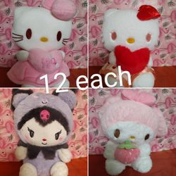 Hello Kitty Plushie $12 Ea New 