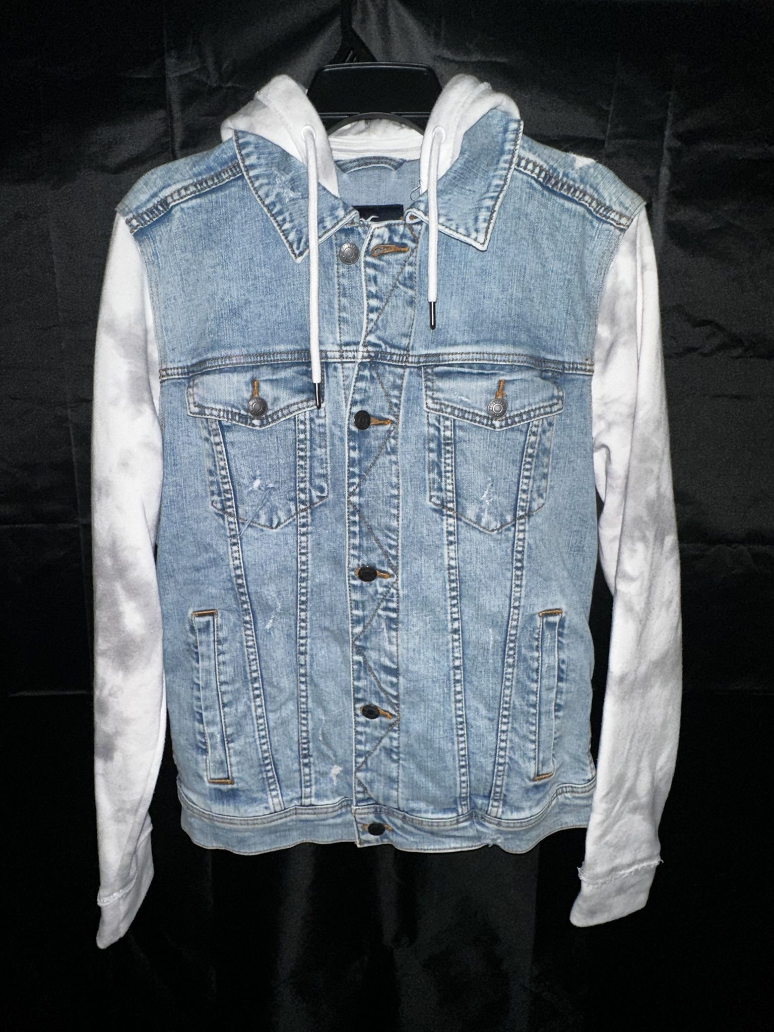 Hollister Blue Denim Jacket Hoodie
