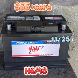 Car Battery Group Size 48/H6