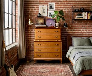 Vintage Edison "Little Folks" 5-Drawer Tallboy Dresser – Solid Wood French Provincial
