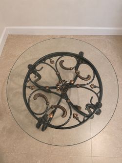 Glass side table
