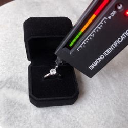 VVS1 Engagement Ring Moissanite 1ct/6.5mm