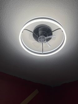 Modern LED Ceiling Fan with Ring Light