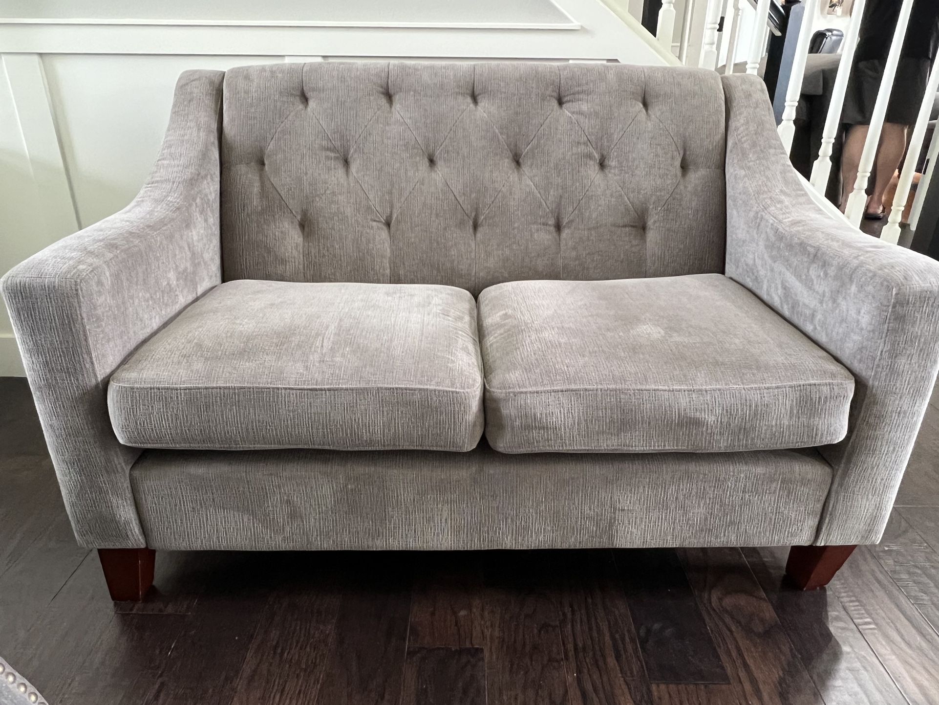 Macy’s Gray Fabric Loveseat