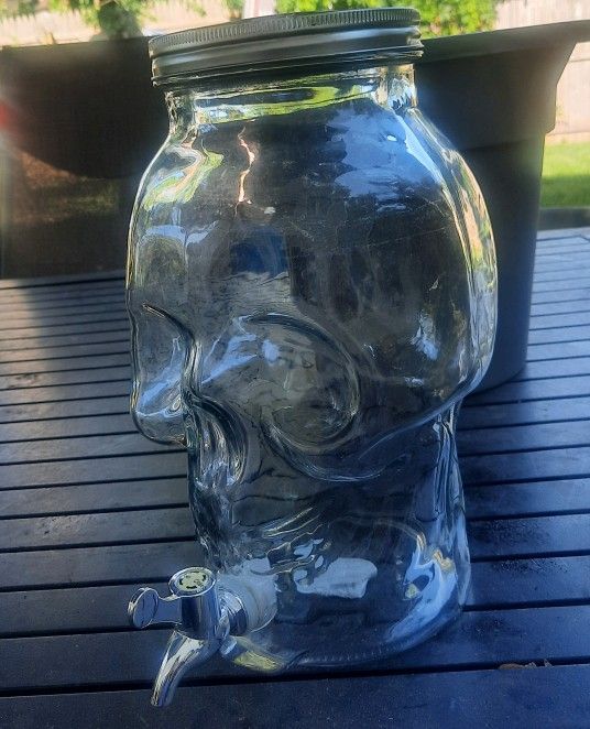 Skull glass drink dispenser - $25