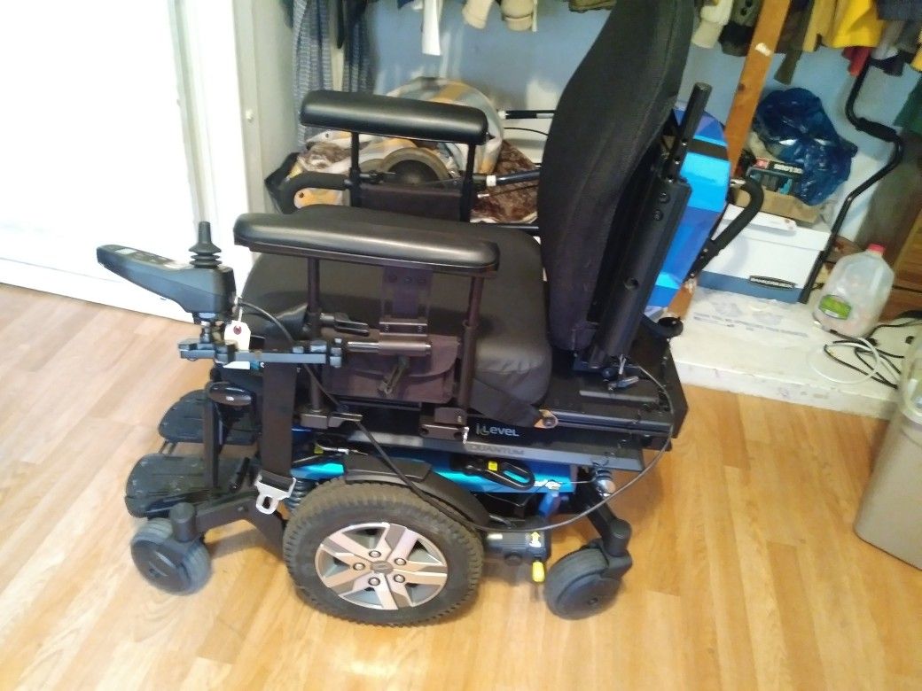 It's a mobile wheelchair. This Chair was only used for two weeks. I have the charger.With a seat that raises up. To reach things that are up high. .