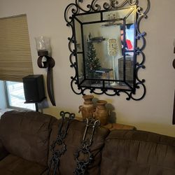 Mirror &Candle Holders 