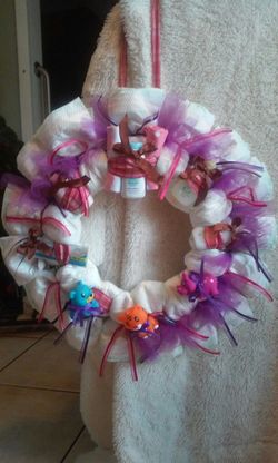Diaper wreath