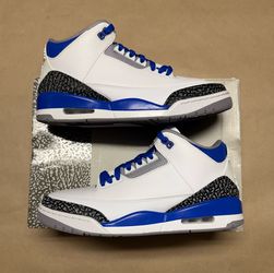 Nike Air Jordan 3 III Retro Racer Blue Mens size 10.5 Basketball shoe Rare!