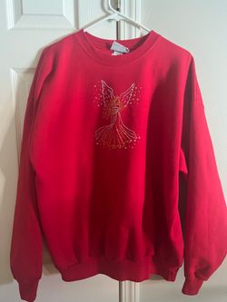 👼 Angel Rhinestone Sweatshirt – Women’s XL 👼
