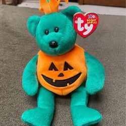 Tricky Pumpkin Bear Beanie Babie