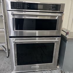 Kitchen Aid 30”Wide Built In Microwave Oven Combo 