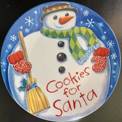 Cookies for Santa Christmas plate