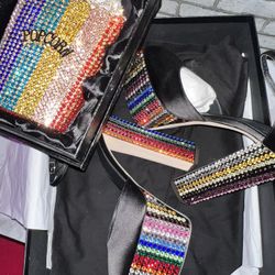 GIUSEPPE ZANOTTI Bebe embellished satin platform pumps