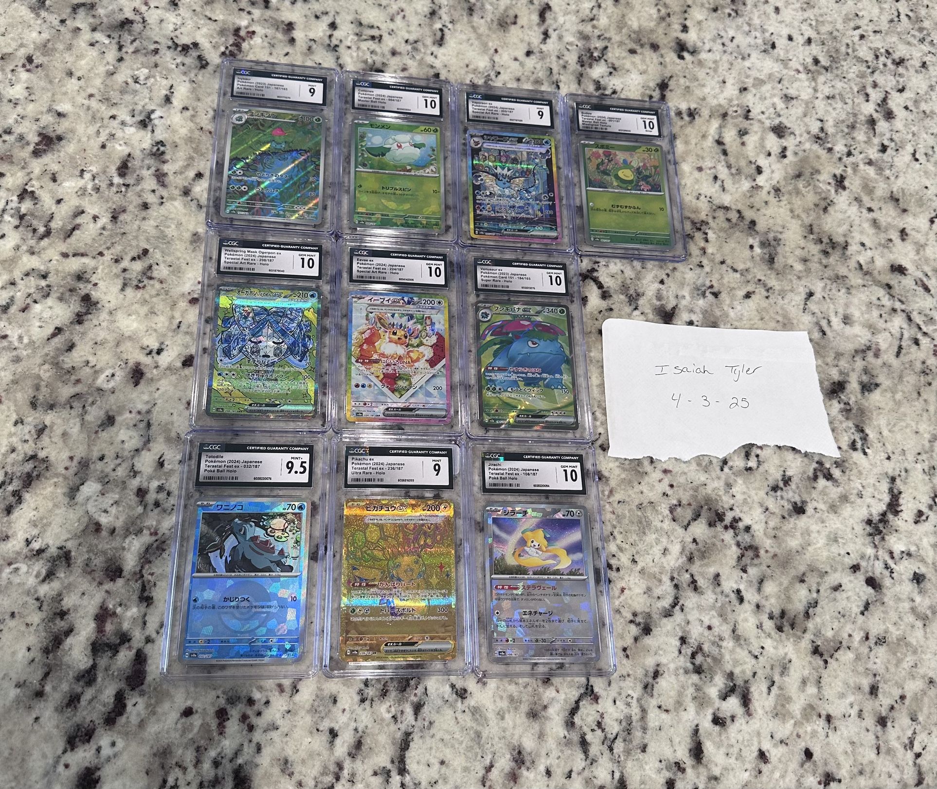 Pokemon Japanese Terastral Fest Slabs