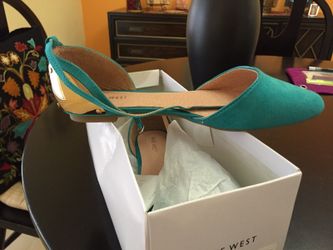 Nine West flats with ankle straps