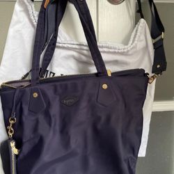 MZ Wallace Soho Crossbody Nylon Tote Bag Purple
