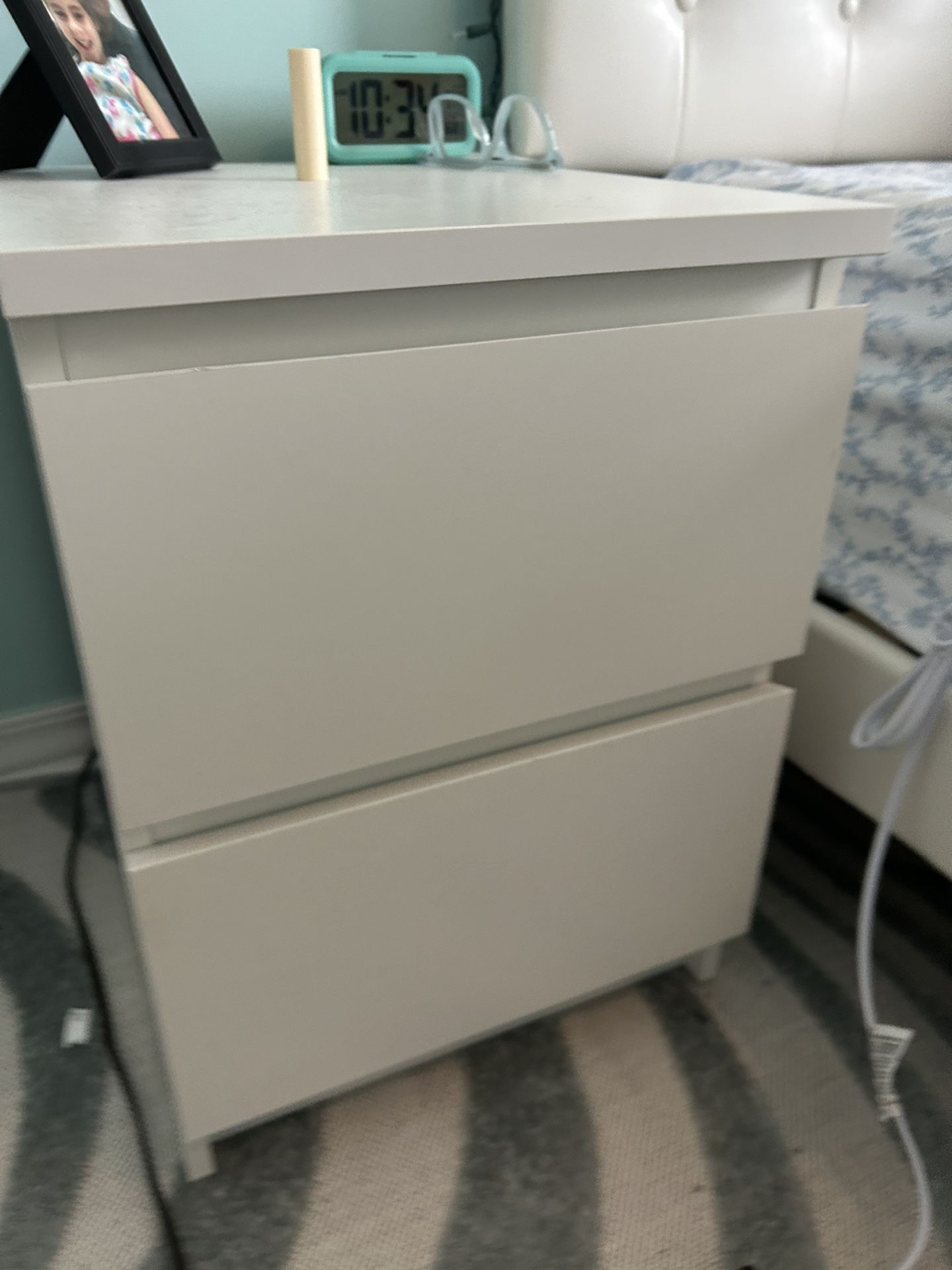 Two Ikea Malm Nightstands