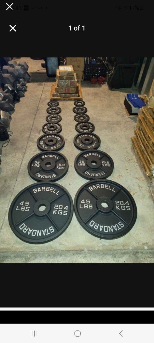 NEW IN BOX
Olympic Grip Plates-255lbs Cash or Zelle