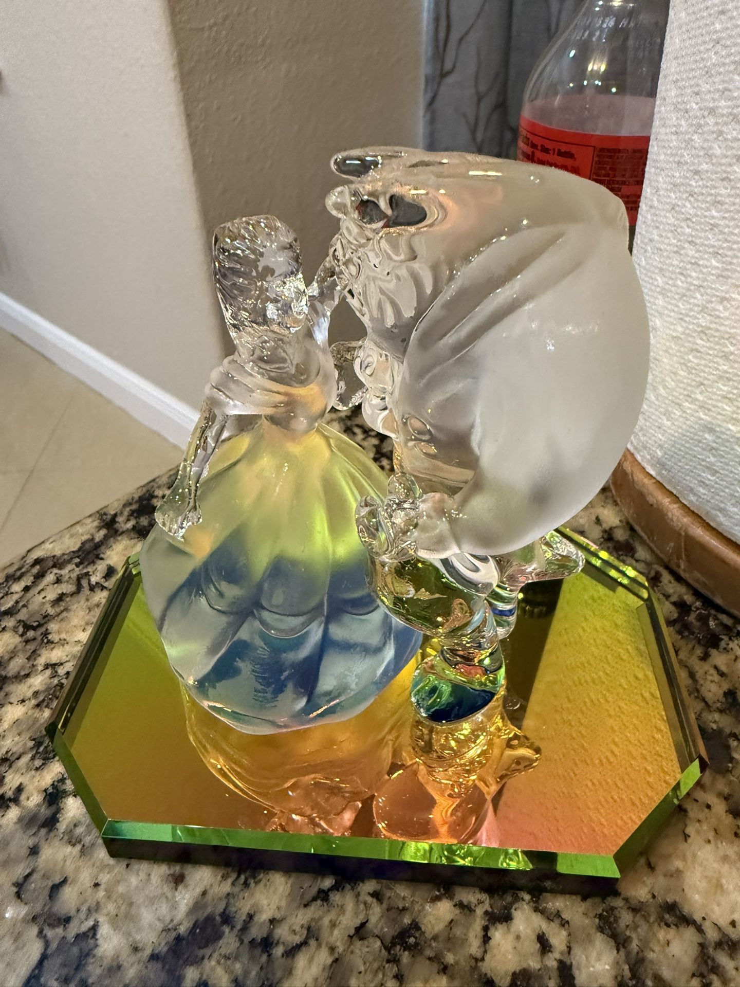 Disney Arribas brothers Beauty and the Beast Dancing glass figurine