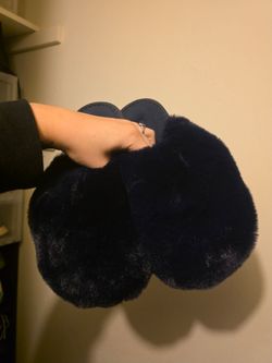 Free People Snowball Slippers Navy