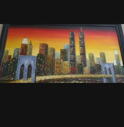 Twin Towers Painting 