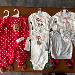 New Christmas Baby Clothes- 9 Months Carters