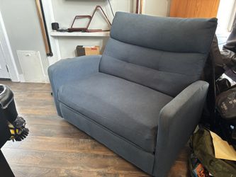 Blue Reclining Two Person Chair
