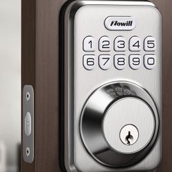 Keyless Entry Door Lock, Zowill Electronic Keypad Deadbolt Smart Lock with Auto Lock, Anti-Peeping Password, 20 Customizable User Codes, IP54 Weatherp
