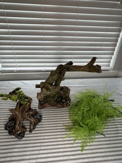Reptile Branch, Reptile Hide, And Reptile Artificial Plant