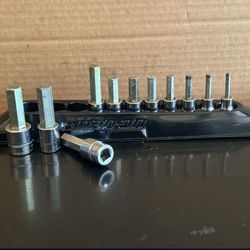 Snap-on Tools 11 pc 3/8" Drive Metric Standard Hex Bit Socket Set (4-14 mm)