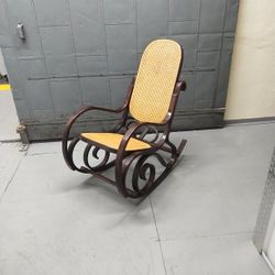 Vintage Bentwood Cane Rocking Chair