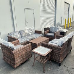 6pc outdoor patio furniture set