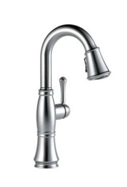 Delta Cassidy Single-Handle Bar/Prep Faucet in a Lumicoat Arctic Stain - $500