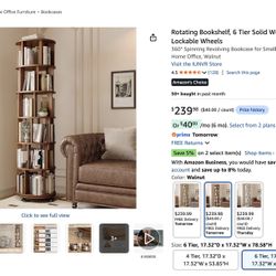 Rotating Solid Wood Bookshelf