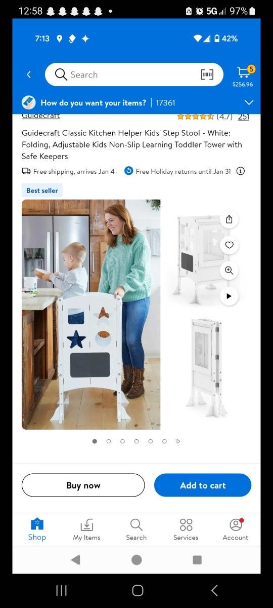 Kitchen Helper Kids Step Stool
