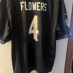 Baltimore Ravens Football Jersey Signed Zay Flowers 