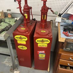 Antique Pennzoil, Highboy Oil Dispensers 