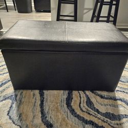 Storage Ottoman Dark Brown 