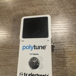 TC Electronic Polytune 2 Tuner Pedal, White, Fair