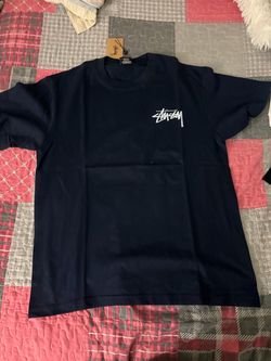 Stussy Navy Blue Logo T-Shirt with Tags