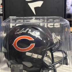 Autographed Caleb Williams certified mini helmet