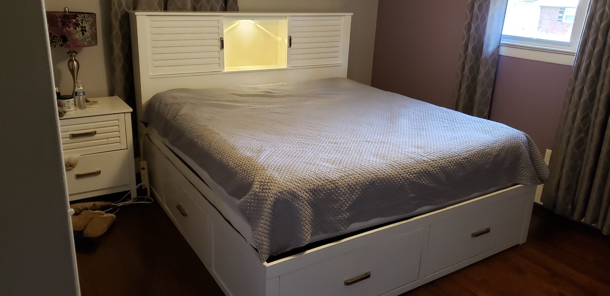 King size bed frame no mattress