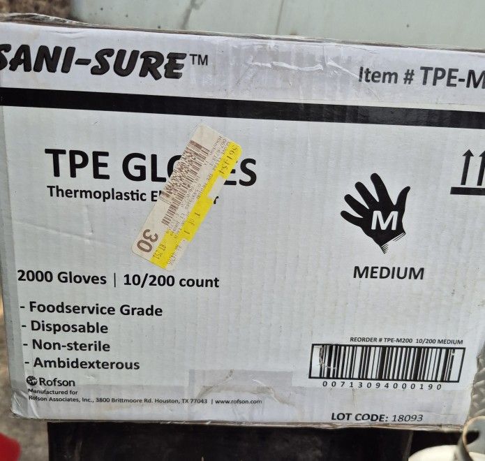Box of 2000 TPE Gloves