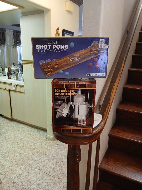 Ice Bucket Shooter Set & Shot Pong Game