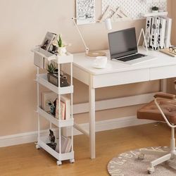 4-Tier Slim Rolling Storage Cart with Wheels