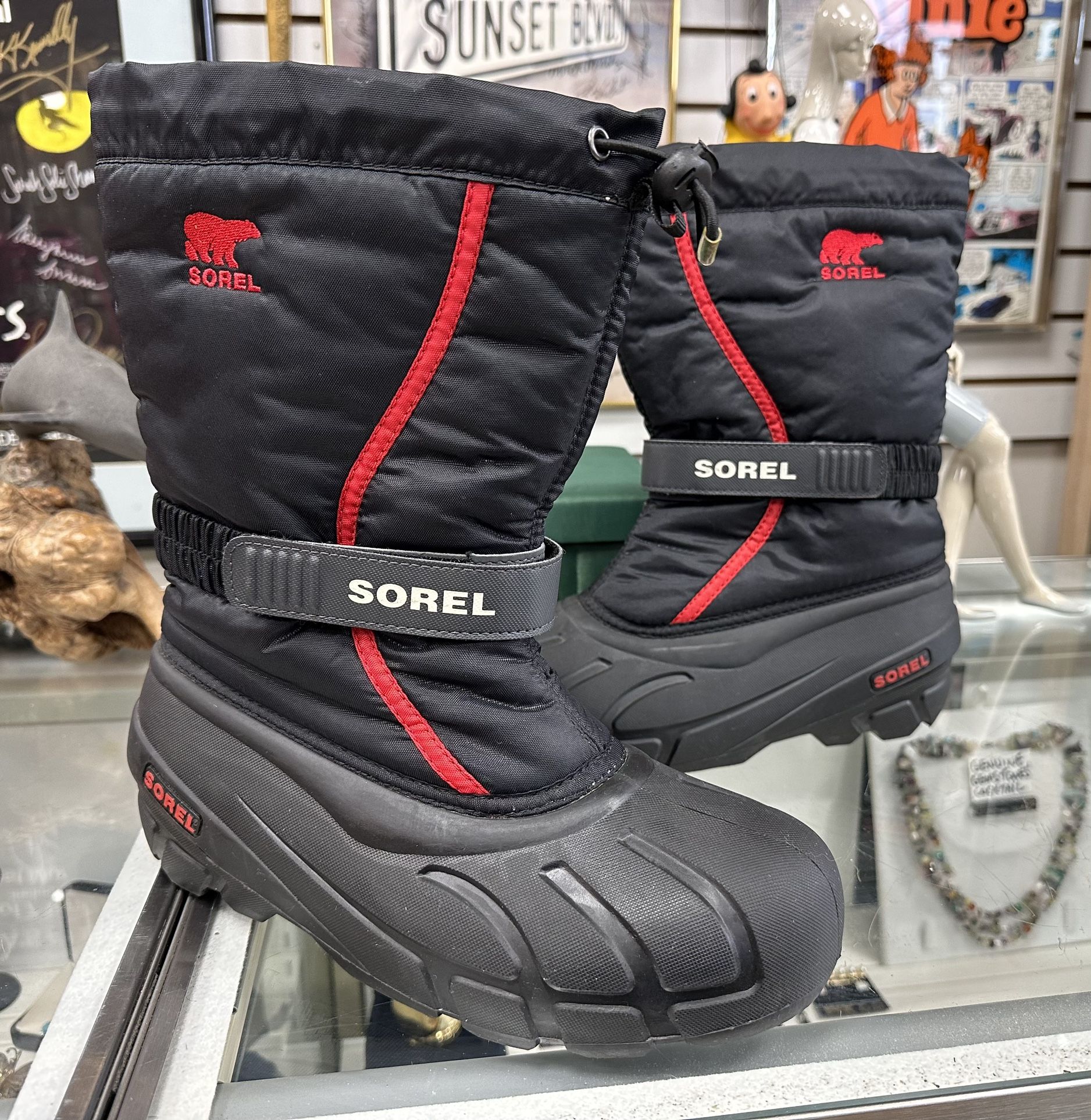 Authentic Youth Sorel Flurry Winter Boots Sz 7 Removable Insert Waterproof / EXCELLENT